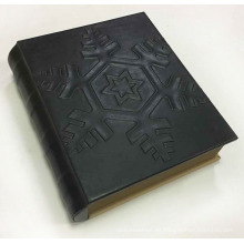 Caja de regalo de envasado de almacenamiento en forma de libro de cuero negro